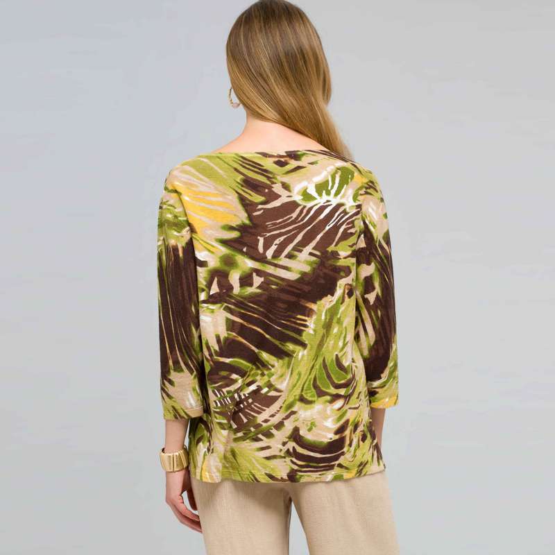 Boat Neck Tunic, earth brown combo, large image number 1